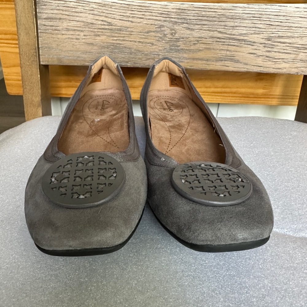 Clarks Women's Candra Blush Grey flats size 8.5 - Picture 3 of 11